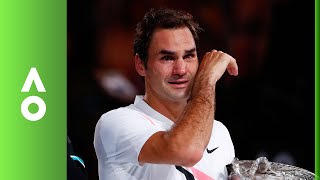 Roger Federers emotional winning speech  Australian Open 2018 Final [upl. by Aniled]