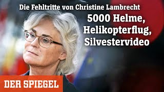 Die Fehltritte von Christine Lambrecht 5000 Helme Helikopterflug Silvestervideo  DER SPIEGEL [upl. by Irroc]