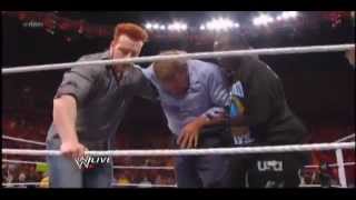 Brock Lesnar breaks Triple Hs arm  WWE Raw 43012 HQ [upl. by Crispas]