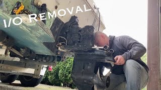 Boat Restoration Inboard Motor and Outdrive Removal [upl. by Lenox]