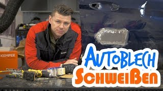 Wie KfZ Blech richtig schweißen  Punktschweißen Anleitung Tutorial [upl. by Haidadej]