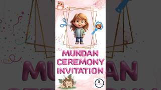 Mundan Ceremony Invite  Experience the Magic mundan mundanceremony digitalinvitation baby [upl. by Ayekel]