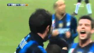 Lesordio di Pazzini il 30012011 contro il Palermo [upl. by Strohl]