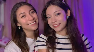 ASMR Real Home Skincare  Gua Sha  Eyebrow Threading  Face Massage For My Sister 👭🏽Spanish [upl. by Enneillij]