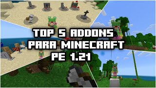 TOP 5 Addons para MCPE 121  By MaelGaming [upl. by Robbin]