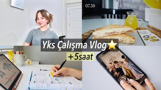 YKS DERS ÇALIŞMA VLOG 3 5saattost tarifi😋 [upl. by Lleirbag]