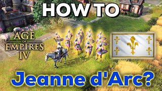 How to play Jeanne dArc Fast Feudal Level 3 Hero in Season 6 AOE4 [upl. by Aikemat711]