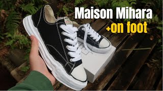 Maison Mihara Yasuhiro BlackWhite Low SNEAKERS Review  ON FOOT [upl. by Lona]