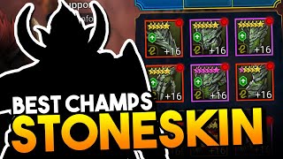 Top 5 Champs in STONESKIN  Raid Shadow Legends [upl. by Yeltrab]