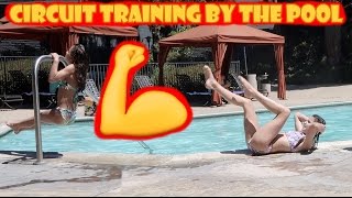 Circuit Training at the Pool 💪 WK 3333  Bratayley [upl. by Lekim]