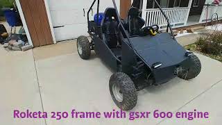 1 Roketa 250 with a Gsxf600 engine walk around check out my golf cart with same engine swap [upl. by Enilhtak]