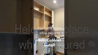 Solo Cabinetry Install Amazing Rig Tool for Safe Work DIY cabinet build [upl. by Rayshell474]