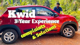 Renault Kwid RXL User Review Malayalam  Kwid User 3 Year Experience  Kwid RXL 2019 Model Review [upl. by Nanah]