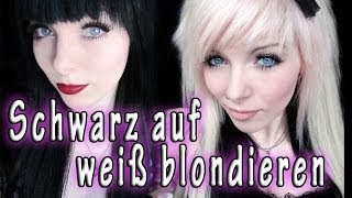 SCHWARZ auf WEIß blondieren  Erfahrungsbericht  Tipps [upl. by Harl]