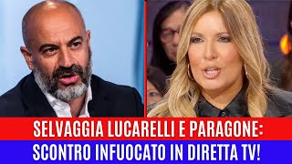 SELVAGGIA LUCARELLI ATTACCA PARAGONE LA RISPOSTA VEEMENTE IN DIRETTA TV [upl. by Anilegnave]