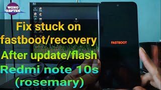 SOLVED ‼️ Fix Stuck On Fastboot Redmi Note 10s rosemary  Redmi note 10s stuck fastboot [upl. by Anegue]