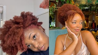 How I dye my 4C natural hair gingercopper NO BLEACH  SOUTH AFRICAN YOUTUBER [upl. by Eneiluj784]