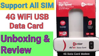 4G USB Wifi Data Card  Enter 4G DATA CARD UNBOXING AND REVIEW [upl. by Zacharias]