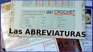 Curso crochet o ganchillo Las ABREVIATURAS tutorial paso a paso Moda a Crochet [upl. by Haidabej834]