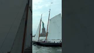 Sailing past Lady Liberty newyork nyc statueofliberty usa america [upl. by Aittam]