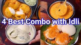 4 Best Combo amp Side Dish Recipes for Idli amp Dosa  Chutney amp Sambar for Idli amp Dosa [upl. by Niarbo]