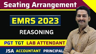 Seating Arrangement Reasoning Classes for EMRS PGT TGT JSA LAB Attendant 2023  Delhi Police 2023 [upl. by Schuman]