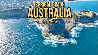 FLYING OVER TERRIGAL BEACH CENTRAL COASTSYDNEYNSWAUSTRALIA 4K DRONE [upl. by Raval]