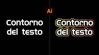 Contornare un testo  Illustrator tutorial [upl. by Amilb435]