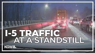 Driving conditions along I5 Winter storm hits Portland [upl. by Micheal]