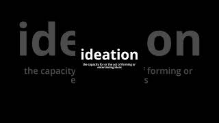 Video Word Of The Day  Ideation [upl. by Nnayrb]