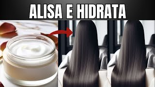 ALISAMENTO SEM QUÍMICA MÁSCARA CASEIRA HIDRATA E DÁ BRILHO AO CABELO [upl. by Yurt924]