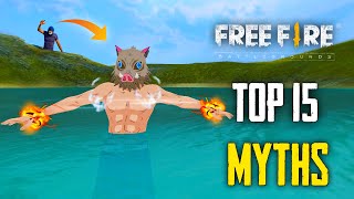 Top 15 Mythbusters in FREEFIRE Battleground  FREEFIRE Myths 256 [upl. by Doscher]