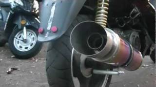 Performance exhaust on 150cc gy6 scooter [upl. by Sremlahc562]