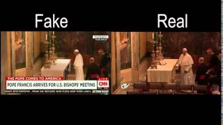 Pope Francis Table Cloth Magic Trick is Fake [upl. by Urion]