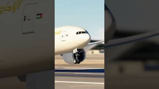 ￼ Etihad ￼￼B777F Abu Dhabi takeoff aviation shorts ￼ [upl. by Rorie]