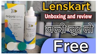 Aqualens Contact Solution Unboxing And Review  Best Contact Solution  Lenskart offer  color lens [upl. by John]