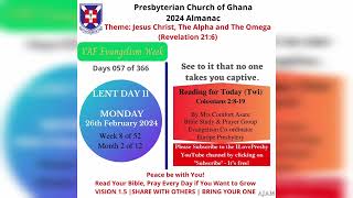 Presby  Presbyterian Church of Ghana  PCG Almanac Bible Reading 26022024 Mrs Comfort Asare [upl. by Nnaeel]