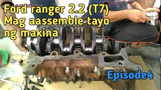 ford ranger 22 engine assemble crankshaftinstallation pistoninstallation [upl. by Aleemaj]