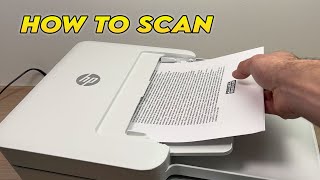 HP Deskjet 4155e Printer  How to Use the Scanner [upl. by Nyraf]