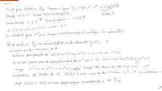 Calculo del Centro del grupo Diédrico D10 [upl. by Pearlman326]