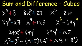 Factoring Sums and Differences of Perfect Cubes [upl. by Eldridge213]