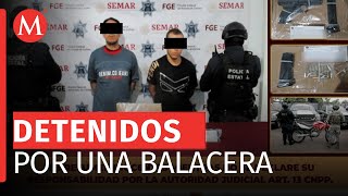 Sujetos balean a dos hombres en Colima y son detenidos tras persecución [upl. by Wellington]