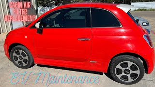 EV Maintenance Changing the Cabin Air Filter on the Fiat 500e [upl. by Iblehs]