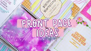 FRONT PAGE DESIGN for SCHOOL PROJECT 💘 AESTHETIC COVER PAGE IDEAS 💘 JOURNAL FIRST PAGE DESIGN [upl. by Shanan805]