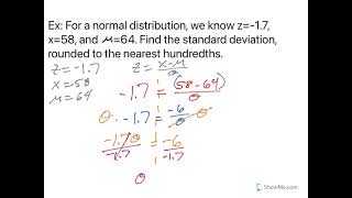 Find the standard deviation using the zscore formula [upl. by Joye]