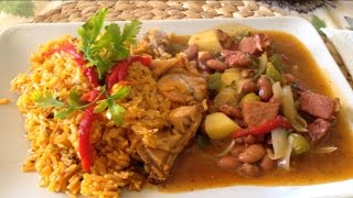 Arroz Junto Con Pollo amp Habichuelas Rosadas Al Estilo Boricua [upl. by Brahear]