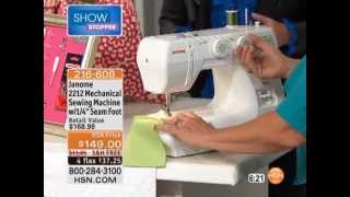 Janome 2212 Mechanical Sewing Machine with 14quot Seam Foot [upl. by Ataga116]