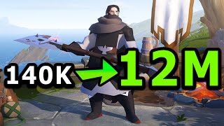 ALBION ONLINE 140K BUILDS TO 12M  SOLO  GREATAXE  MIST [upl. by Eeruhs]