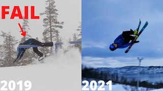 2 year freestyle skiing progression [upl. by Dell155]