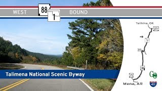 Talimena National Scenic Byway  AR88  OK1  Arkansas  Oklahoma  Drive Americas Highways 🚙 [upl. by Herodias]